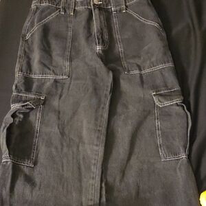 RSQ Womens Black Cargo Jeans